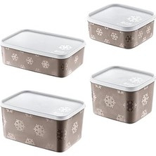Ecosell 4'lü Set No Frost Saklama Kabı Terra (Tüm Boylar)