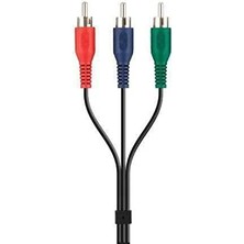 Ecosell BLK-F3Y080BF2M 3xrca,m/m Metal Kablo, 2m, Siyah