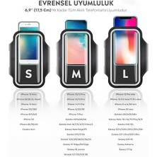 Ecosell ile Uyumlu 6,9" Inç E Kadar Uyumlu Anahtar Koyma Bölmeli Spor Koşu Yürüyüş Için Kol Bandı Siyah