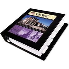 Ecosell Tek Dokunuşla Çerçeveli Görünüm Bağlayıcılar 2-Inç Ezd Halka, 20 x 25 cm Kağıt Tutar, Siyah (68032)