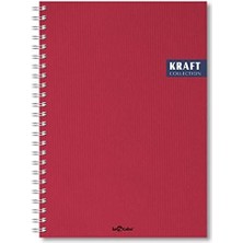 Ecosell Lé 2017105/2 Defter Sert Kapaklı, Spiralli, 1.hamur Kağıt, 200 Sayfa, Bordo