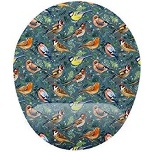 Ecosell Kuş Desenli Bilek Destekli Mouse Pad