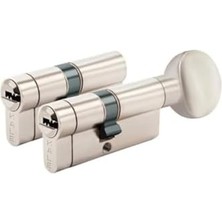 Ecosell Kilit 264 Ortak Anahtarlı Tuzaklı 2'li Set (Ktbs + Ktbsm) Kilit Göbeği, Tuzaklı Silindir 2'li Set, Barel (68 Mm, Nikel)
