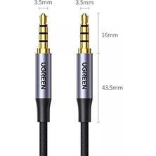 Ecosell 3.5 mm Hi-Fi Erkek To Erkek Trrs Aux Ses ve Mikrofon Kablosu 1.5 Metre Siyah