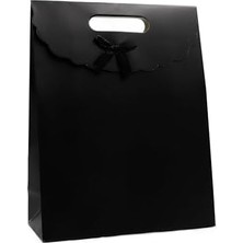 Ecosell 24X31 Siyah Renk Zarf Model Karton Çanta, Hediye Kutusu