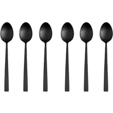 Ecosell Quantum Mat Siyah Yemek Kaşığı 20CM 6 Adet