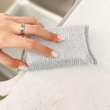 Ecosell 2 Adet Inox Bulaşık Süngeri, Çizdirmez Telli Ovma Süngeri, Paslanmaz Çelik, Mutfakta Güçlü Temizlik Için Dayanıklı ve Etkili Sünger (2 Adet)