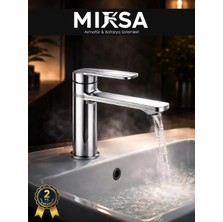Mixsa Victor Serisi Premium Krom Banyo Lavabo Bataryası - Modern Tasarım Lüks Banyo Musluğu