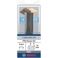 Ecosell Professional Ahşap Için Standart Yiv Frezesi (Ahşap Için, Ø 12 Mm, Çalışma Uzunluğu 32 Mm, El Frezesi Aksesuarı)