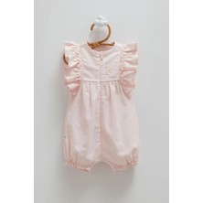 Caramell Mını Lady Kol Fırfırlı Keten Barbatöz - Pembe - 68-74 cm Pembe