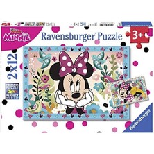 Ecosell (76192) 2 x 12 Parça Puzzle Wd, Minnie