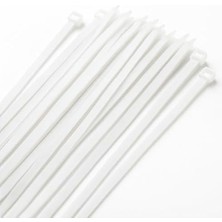 Ecosell Kelepçe Seti 100 Adet Beyaz - Naylon Kablo Bağı 37 cm (3,6 mm Kalınlık)