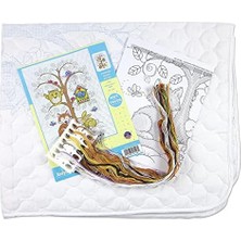 Ecosell Works Crafts Kanaviçe Yorgan Seti, Bebek Ormanı Için Damgalı