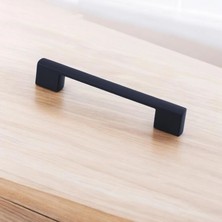 Ergün Store Plastik Köprü Kulp Siyah 96-128 mm Çift Delikli Mutfak Dolap Çekmece Kulpu Sert Plastik (2 Adet)