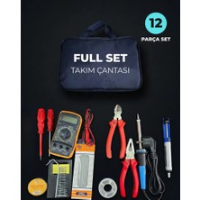 Gucso Elektrik Elektronik 12 Parça Alet Seti – Meslek Lisesi Öğrenci El Aletleri Çantası