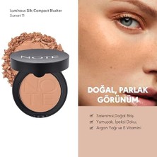 Ecosell Note Luminous Silk Compact Blusher 11 Sunset Toz Allık