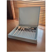 Ecosell Gaman Morandi Series Büyük Boy Özel Kaliteli Kutulu 12 Parça Makyaj Fırçası Seti
