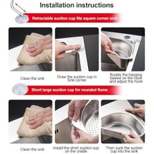 Ecosell Üçgen Şekilli Paslanmaz Çelik Lavabo Süzgeci – 304 Çelik Mutfak Artık Filtresi, Köşe Lavabo Süzgeci, Dayanıklı ve Pratik Atık Tutucu Filtre Sepeti