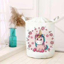 Ecosell Çok Amaçlı Oyuncak Saklama Kutusu Kirli Çamaşır Piknik Sepeti Katlanır Düzenleyici Keçe Model 00243