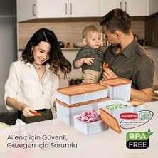Ecosell Life 6’lı Derin Dondurucu Saklama Kabı Seti – Hızlı Dondurma Için Uygun, Sızdırmaz Kapak ve -20°c’ye Dayanıklı (Turuncu)