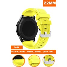  xiaomi redmi watch 5 active / lite saat uyumlu 22mm desenli soft silikon saat kordonu kayışı a57-sarı