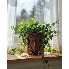 Eco Lounge 3D Sanatsal Ağaç Yüzlü Dekoratif Vazo Doğa Temalı Özel Tasarım Saksı