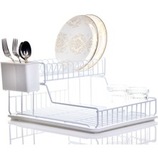 Paslanmaz Iki Katlı Uzun Ömürlü Tabaklık, Şık ve Pratik Kullanım