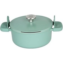 Ecosell Kapaklı Yapışmaz Tencere 24 cm ve Kızartma Tavası 24 cm Green