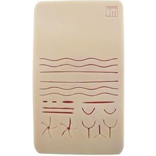 Ecosell Edulaparoskopi Silikon Dikiş Pedi 19X9 cm 7 mm Küçük Boy Eğitim Matı Simülasyon Amaçlı Dikiş Pedi