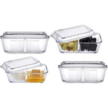 Bölmeli Saklama Kabı Seti, Kahvaltılık, 4'lü, Pratik ve Şık Organizer