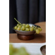 Ecosell & Ahşap Ayaklı 15,5 cm Çerez Meyve Kuruyemiş Sunum Kase Stand