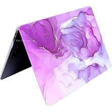 Ecosell Pro 13 Inç Kılıf M1-M2 Uyumlu Koruyucu Kapak Ultra Ince Mermer Desenli Hard, A2338 A2289 A2251 A1706 A1708 A1989 A2159 Açık Lila