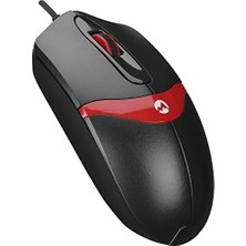Ecosell SM-220 USB Siyah/kırmızı 1200DPI 3D Optik Kablolu Mouse