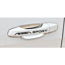 Ruselland Fiat Egea Sport Için Özel Yeni Uyumlu Aksesuar Kapı Kolu Özel Yeni Sticker Set 8 Adet 10*1,5 cm