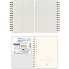 Ecosell 2026 A5 Spiralli Haftalık Ajanda 12 Aylık - Krem