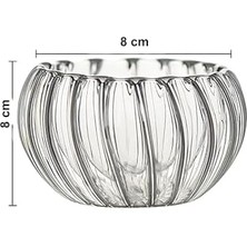 Ecosell Dekoratif Cam Lokumluk, 8x8 Cm, 6'lı Set