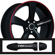 Ruselland Fiat Için Özel Yeni Uyumlu Aksesuar Oto Kapı Kolu/jant Özel Yeni Sticker 10 Adet 10*1,5 cm