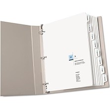 Ecosell Baskı Bölücüler, Beyaz, 8 Tabs, 5 Takım (11552)