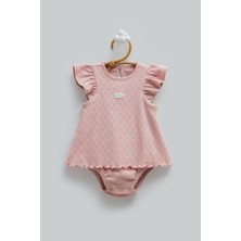 Caramell Hello Gırl Fırfır Detaylı Romper - Gül Kurusu - 68-74 cm Gül Kurusu