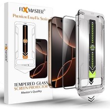 Ecosell 17 Pro Max Uyumlu Ultra Clear Hd (Şeffaf) Temperli Cam, Easy Fix Kolay Kurulum Serisi Yüksek Kaliteli Ekran Koruyucu