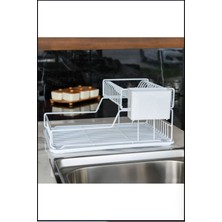 Iki Katlı Paslanmaz Bulaşıklık ve Kurutma Sepeti, Tezgah Üstü Kullanım