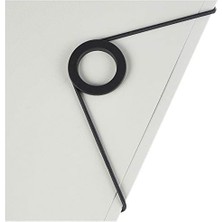 Ecosell Ince Lastikli Dosya, 150 Sayfa Kapasiteli, Beyaz, 45631001