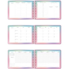 Ecosell 2026 Dikey Haftalık Ajanda – Yatay A5 Formda Spiralli Sert Kapak Haftalık Ajanda 21X15 cm