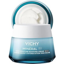 Ecosell Vıchy Mineral 89 Rich Cildi Güçlendiren 72 Saat Nemlendirici Bakım Kremi, Kuru Ciltler 50 ml