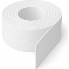 Ecosell Kendinden Yapışkanlı Su Geçirmez Izolasyon Bandı – 3,2 M Pvc Köşe ve Kenar Koruma Şeridi, Lavabo, Küvet, Duş ve Mutfak (Beyaz)