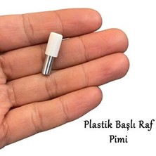 Ergün Store Plastik Metal Başlı Raf Pimi Beyaz 30 Adet
