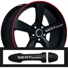 Ruselland Seat Cordoba Için Özel Yeni Uyumlu Aksesuar Oto Kapı Kolu/jant Özel Yeni Sticker 10 Adet 10*1,5 cm