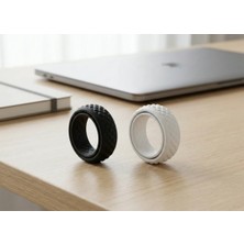 AYE3D Dokulu Fidget Spinner Yüzük 2'li Set – Stres Giderici El Oyuncağı, Odak Artırıcı Masa Oyuncağı ve Fidget Oyuncak (Yeşil / Mavi / Siyah / Beyaz)