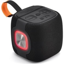 Ecosell 2400MAH Ledli Taşıma Kancalı Bluetooth Hoparlör Siyah Bts-89