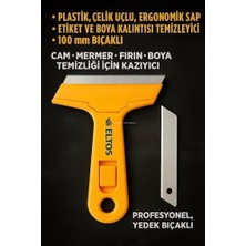 Ecosell Cam Kazıma Bıçağı, Plastik, Çelik Uçlu, Ergonomik Sap, Etiket ve Boya Kalıntısı Temizleyici, 100 mm Bıçaklı, Cam, Mermer, Fırın ve Boya Temizliği Için Kazıyıcı, Profesyonel, Yedek Bıçaklı
